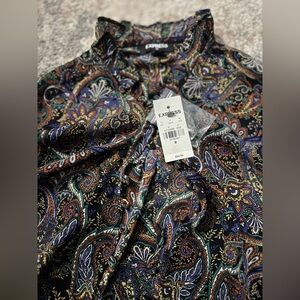 Express Multicolor Paisley Blouse